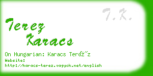 terez karacs business card